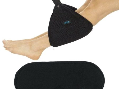 Vive Health Travel Footrest with Sleep Mask - Black Fashion