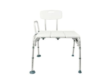 Vive Health Bath Transfer Bench with Back - White Hot on Sale