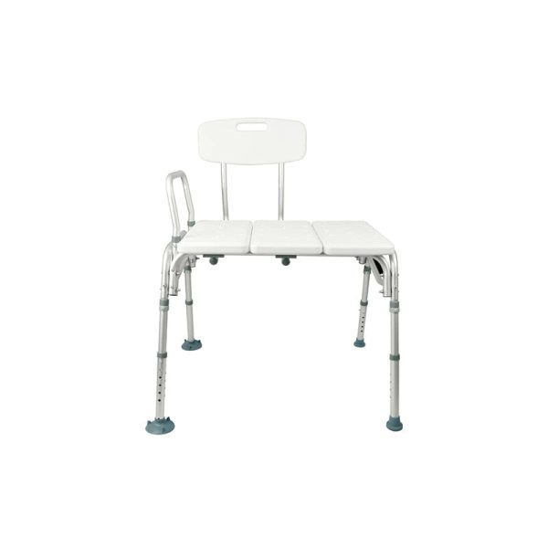 Vive Health Bath Transfer Bench with Back - White Hot on Sale