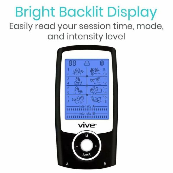 Vive Health 8-Mode TENS Unit for Electrotherapy Muscle Stimulator - Black For Discount