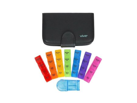 Vive Health Travel Pill Organizer - Black Online now