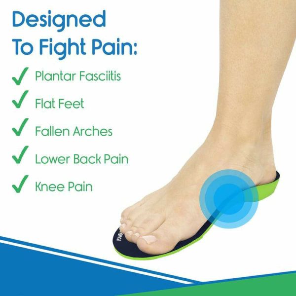 Vive Health Sole Plantar Full Length Shoe Inserts - Green Online now