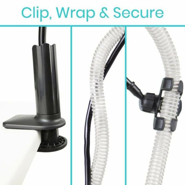 Vive Health CPAP Hose Holder - Black For Discount