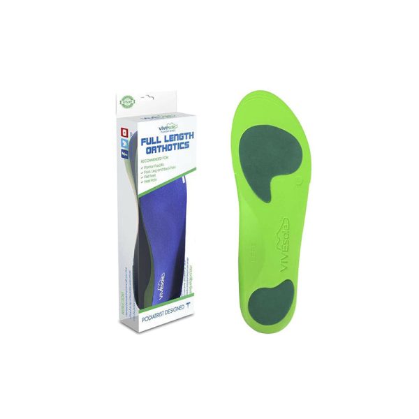 Vive Health Sole Plantar Full Length Shoe Inserts - Green Online now