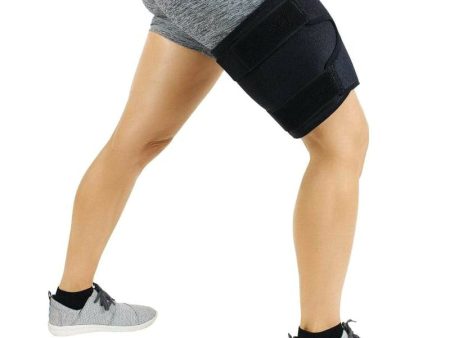 Vive Health Compression Wrap Thigh Brace - Black Online now