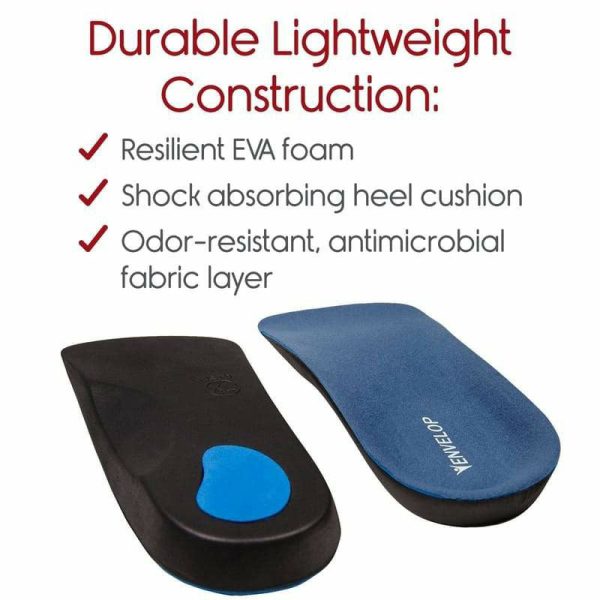 Vive Health Envelop 3 4 Length Shoe Inserts - Blue Supply