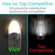 Vive Health Automatic LED Night Lights, 4 Pack - White Supply