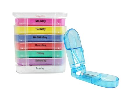 Vive Health Stackable Pill Organizer with Cutter For Cheap