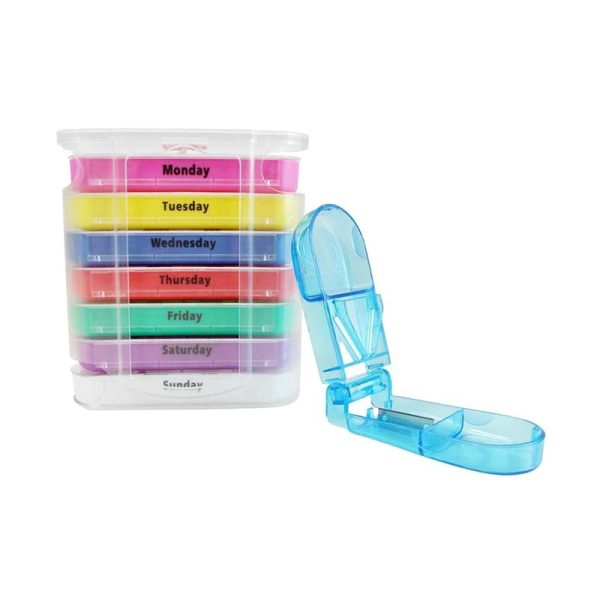 Vive Health Stackable Pill Organizer with Cutter For Cheap