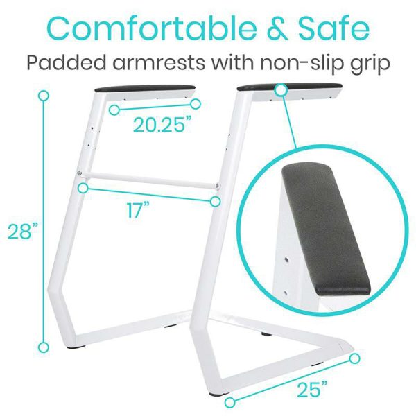 Vive Health Stand Alone Rail - White Online