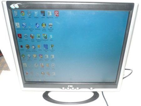 FujiPLUS FP-988D Silver-Black 19  LCD Monitor 2, Built-in Speakers (USED) Discount